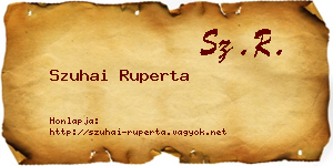 Szuhai Ruperta névjegykártya